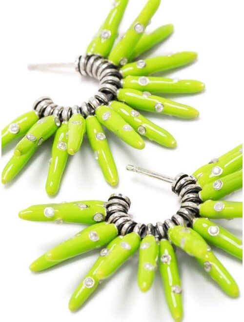 Bottega Veneta spiked crystal-embellished earrings