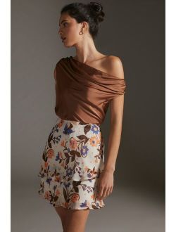 By Anthropologie Tiered Flounce Mini Skirt