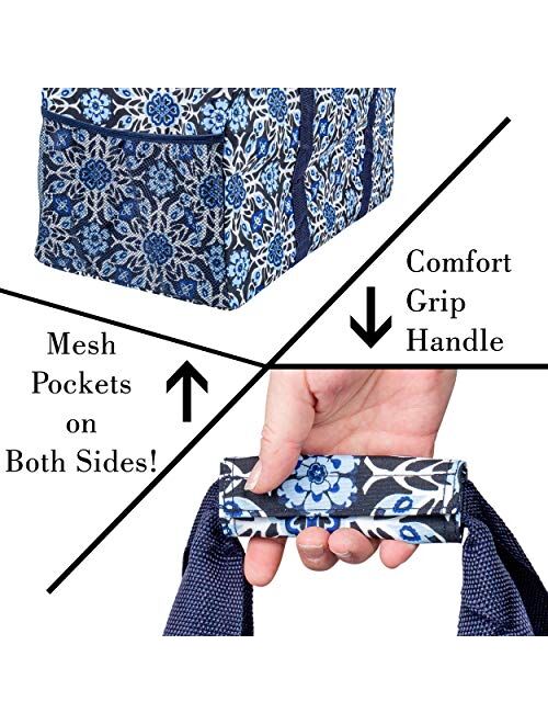 Lucazzi Extra Large Utility Tote Bag - Oversized Collapsible Pool Beach Canvas Basket