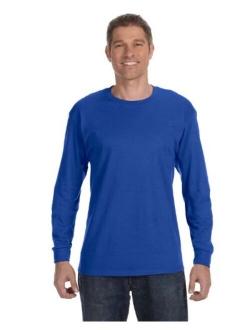 Mens Tagless 100% Cotton Long Sleeve T-Shirt