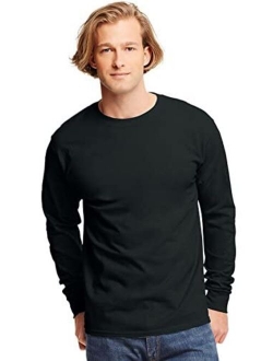 Mens Tagless 100% Cotton Long Sleeve T-Shirt