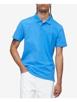 Men's Regular-Fit Smooth Cotton Monogram Logo Polo Shirt