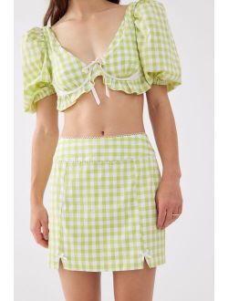 For Love & Lemons Maureen Gingham Mini Skirt