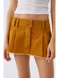 Sydney Pleated Low-Rise Mini Skirt
