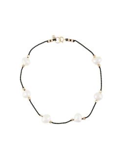 Petite Grand pearl embellished cord anklet