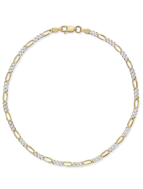 GIANI BERNINI Thin Figaro Chain Ankle Bracelet in 18k Gold-Plated Sterling Silver, Created for Macy's