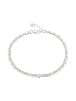 UNWRITTEN Women's Link Chain Double Strand Anklet