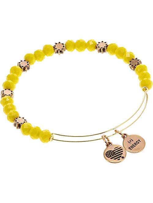 Alex and Ani Sun and Yellow Beaded Bracelet
