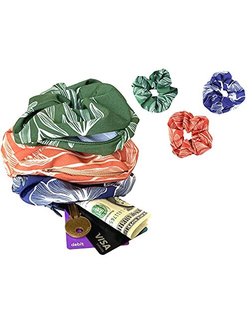 Funko Faramoana Big Scrunchies - Zipper Scrunchie - Secret Compartment Items - Jumbo Scrunchies - Hidden Compartments - Large Scrunchies - Oversized Scrunchie - Scrunchies with