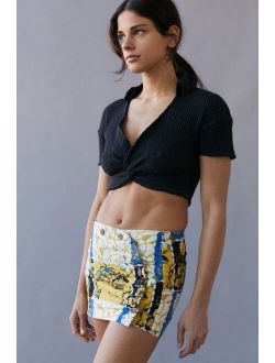 UO Tina Linen Mini Skirt