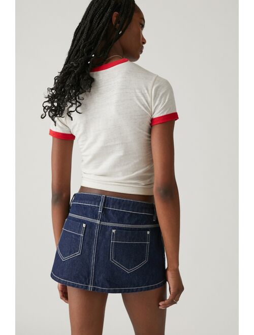 Urban Outfitters UO Oopsies Denim Micro Mini Skirt