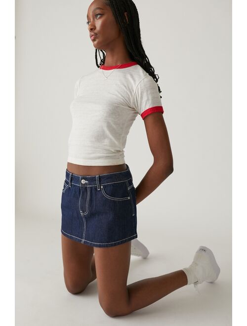 Urban Outfitters UO Oopsies Denim Micro Mini Skirt