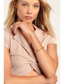 Twists and Turns 14KT Gold Cuff Bracelet