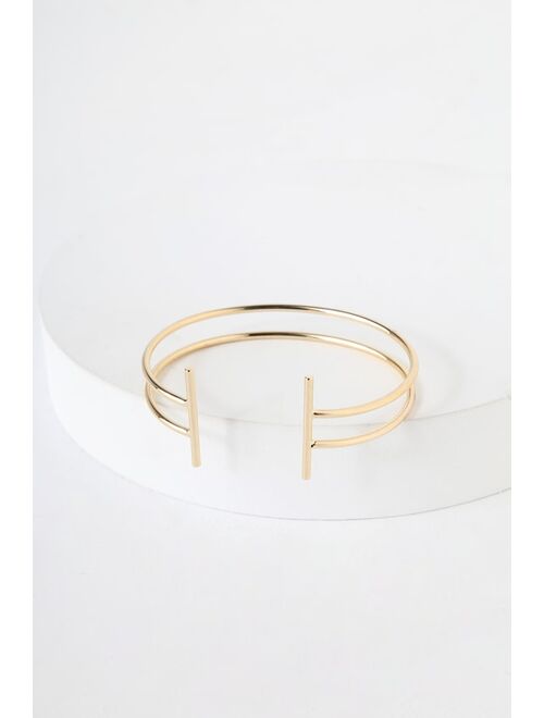 Lulus First Instinct Gold Cuff
