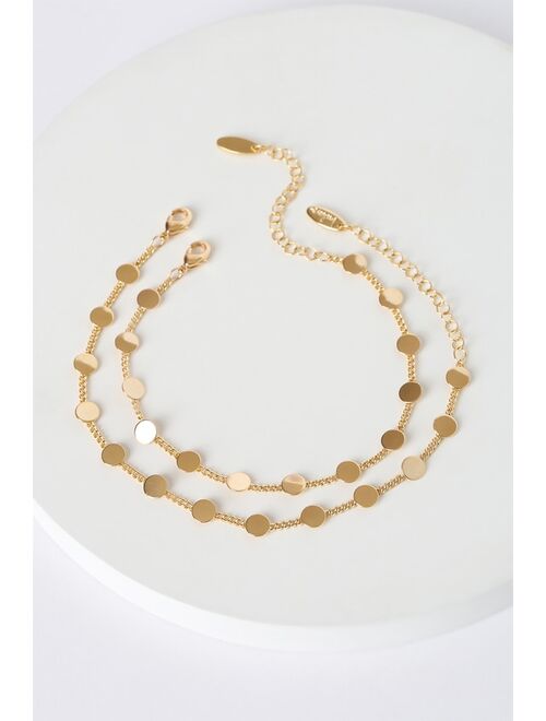 Lulus Hot Spot 14KT Gold Chain Bracelet Set