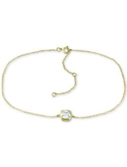 GIANI BERNINI Cubic Zirconia Bezel Ankle Bracelet, Created for Macy's