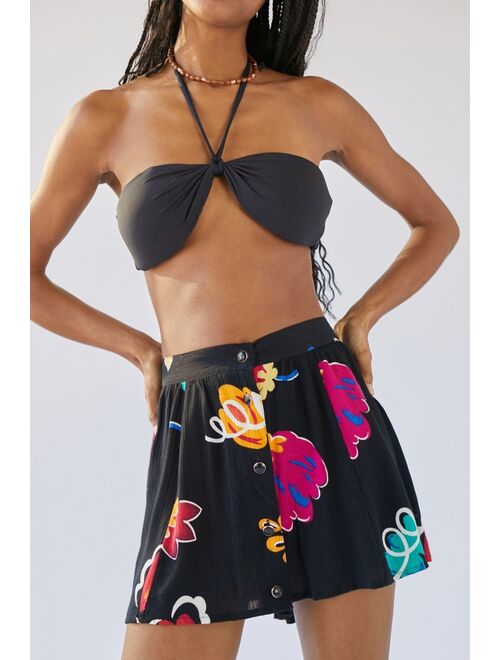 Urban Renewal Remade Floral Low Rise Mini Skirt