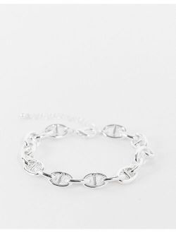 oval chain bracelet in silver