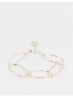 People Tree linked ovals bracelet in silver plated copper