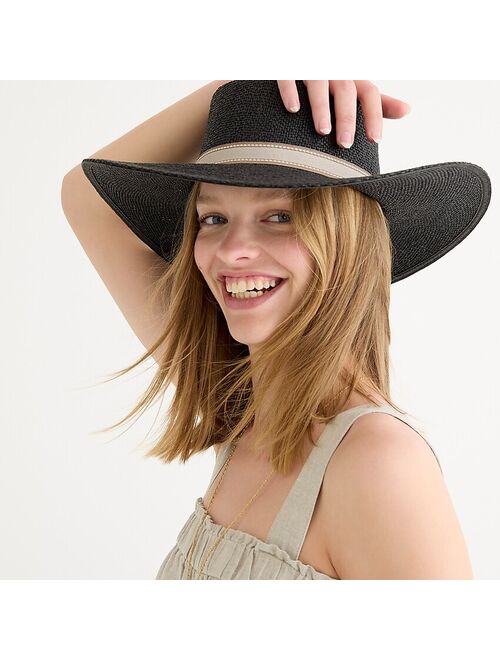 J.Crew Contoured-crown straw boater hat