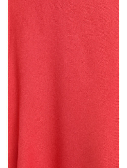 O'Neill Ambrosio Red High-Low Maxi Skirt