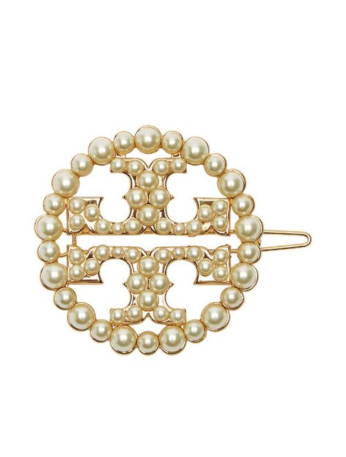 Tory Burch Double T pearl-embellished hairpin