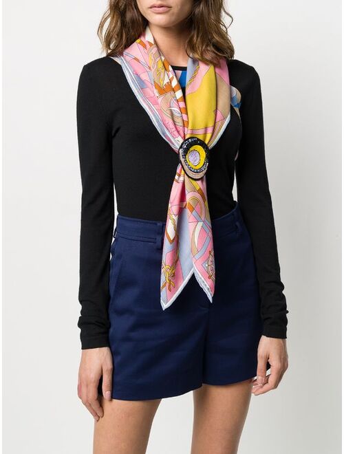 Emilio Pucci round embellished brooch