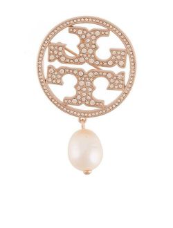 pearl-detailed stud-embellished pin