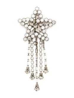 Alessandra Rich crystal-embellished star brooch