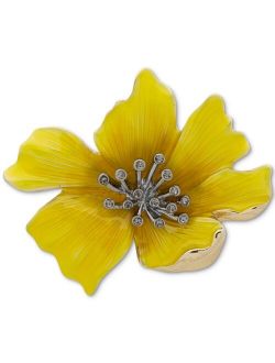 Two-Tone Pave Magnolia Flower Pin