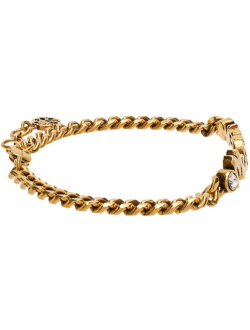 ALEXANDER MCQUEEN Gold Graffiti Chain Bracelet