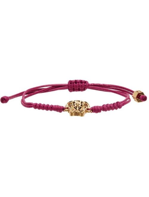 VERSACE Pink Medusa Braided Bracelet