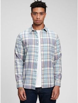 Plaid Shirt in Linen-Cotton