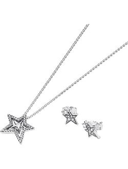 Sparkling Asymmetric Star Jewelry Gift Set