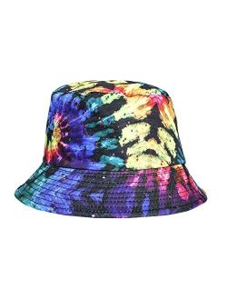 MILAKOO Unisex Print Double Side Wear Reversible Bucket Hat Breathable Packable Reversable