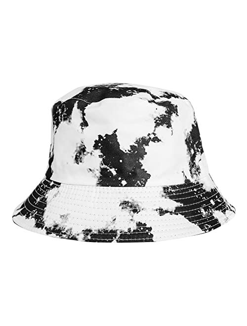 MILAKOO Unisex Print Double Side Wear Reversible Bucket Hat Breathable Packable Reversable