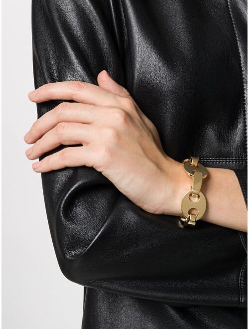 Paco Rabanne gold-tone disc and clasp bracelet