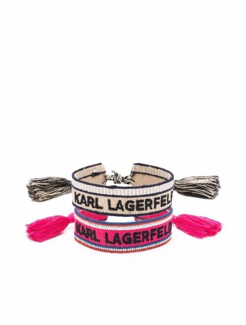 Karl Lagerfeld K woven bracelet set