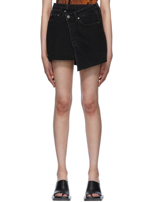 KSUBI Black Rap Miniskirt