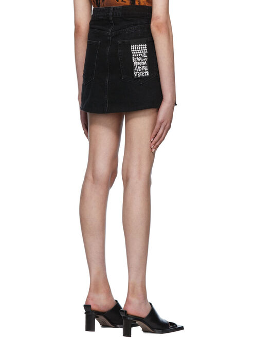 KSUBI Black Rap Miniskirt