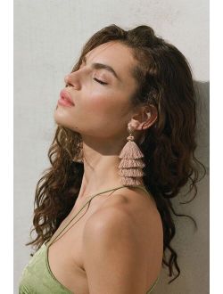 Chic Factor Taupe Tassel Earrings