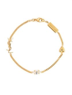 Saint Laurent crystal-charm bracelet