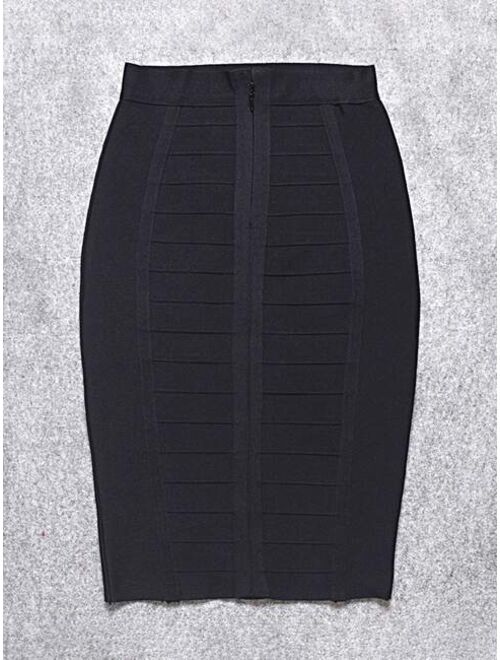 Shein Zip Back Bandage Skirt
