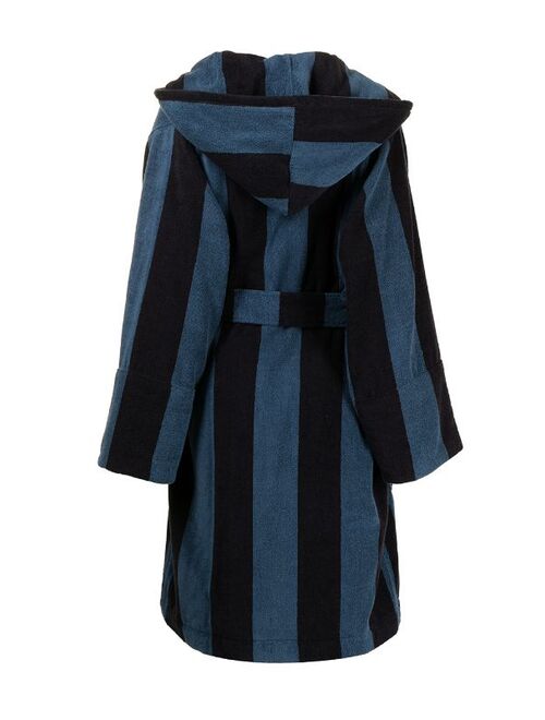 TEKLA striped terry hooded bath robe