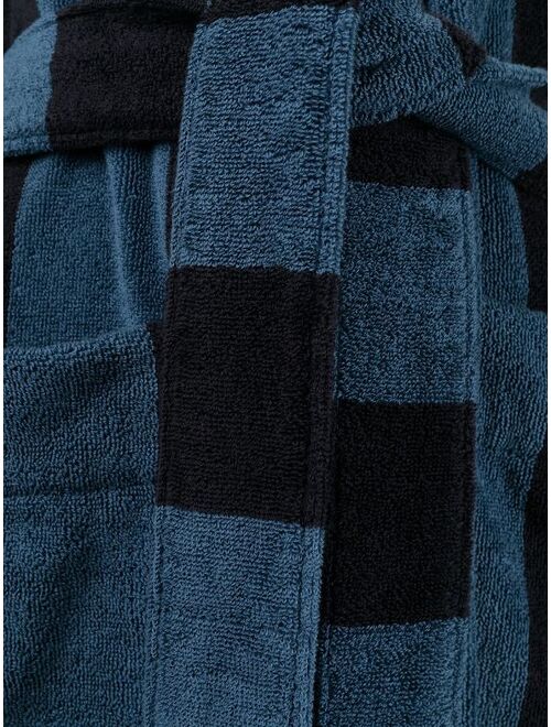 TEKLA striped terry hooded bath robe