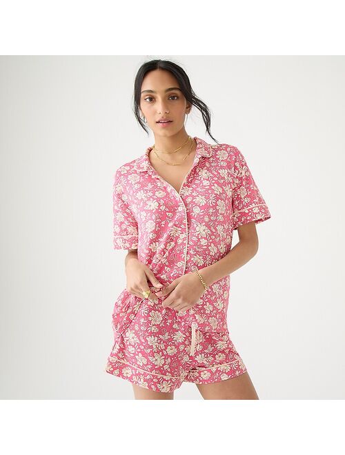 J.Crew Eco dreamiest short-sleeve pajama set in tossed floral