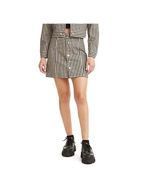 Levi's Women's A-line Button Front Mini Skirt
