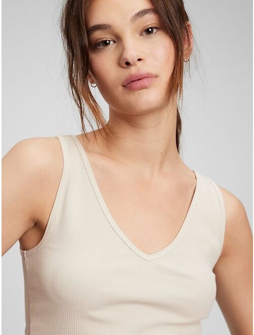 Gap V-Neck Rib Tank Top