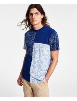 Men's Storm Patchwork T-Shirt, Created for Macy's