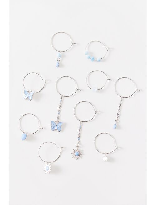 Urban Outfitters Mismatch Icon Charm Hoop Earring Set